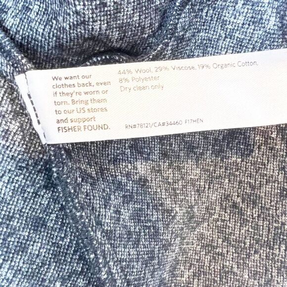 Eileen Fisher Wool Blend Jacket Gray Long Sleeve Collared Open Front Size XS - Picture 4 of 5